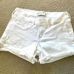 Abercrombie and Fitch white denim jean shorts size 2